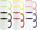 Ceramic 15oz Sublimation Coffee Mug, 6 Assorted Colors Option #1, Case of 12