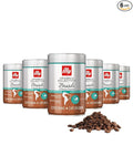 Illy Whole Bean Coffee, Brasile Cerrado Mineiro Medium Roast - Notes of Caramel and Dried Fruit - 100% Arabica - Whole Beans - Pressurized Packaging Sealed for Freshness - 8.8oz can (Pack of 6)