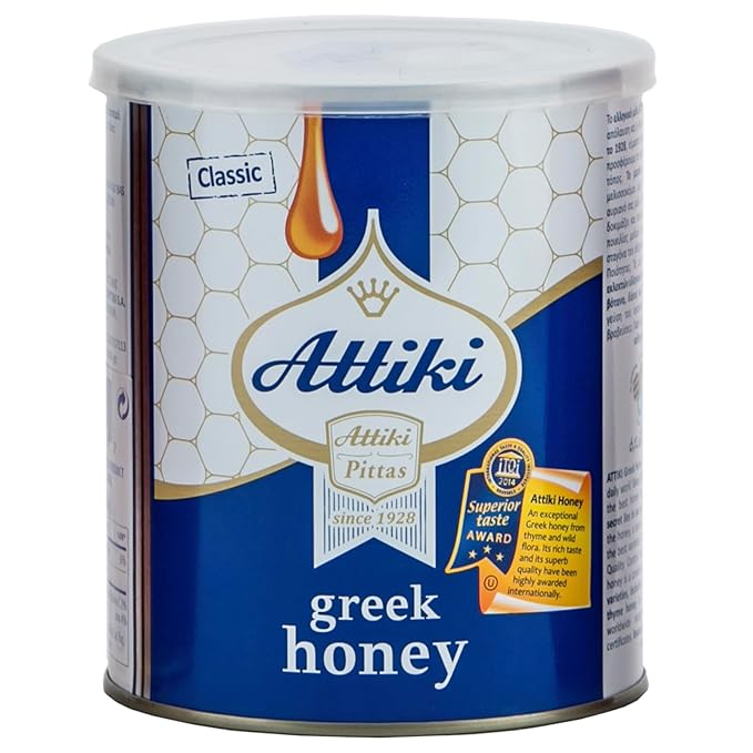 Attiki Pure Greek Honey with Thyme, Wild Flowers and Herbs, Perfect for Baking, Cooking, Lemonade and Tea, 2.2lb (1000g) CAN