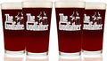 The Godfather Etched Pint Beer Glass - Officially Licensed, Premium Quality, Handcrafted Glassware, 16oz. Set of 4 - Perfect Collectible Gift for Movie Lovers, Birthdays & Special Occasions