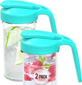 Masontops Multi Pour Top Mason Jar Lid with Handle - Wide Mouth Mason Jar Pour Spout Lid Pourer - Ball Mason Jar Pitcher Lid with Handle and Flip Cap – Glass Mason Jar Pitcher Not included - 2 Pack