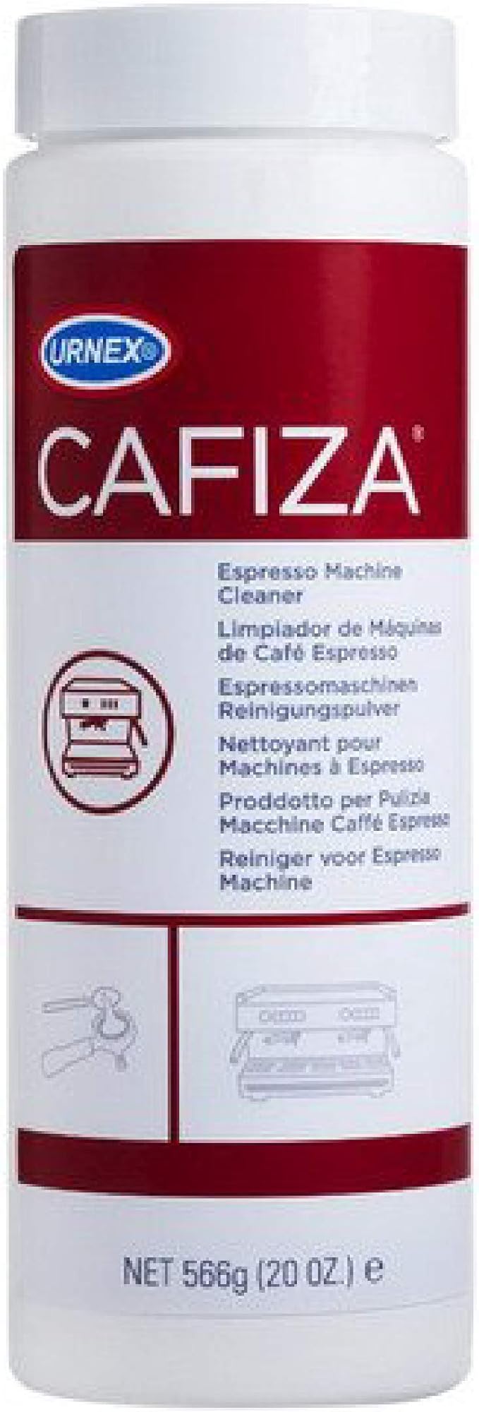 Urnex Cafiza Espresso Machine Descaler & Cleaner — 20oz Bottle (Case of 12)
