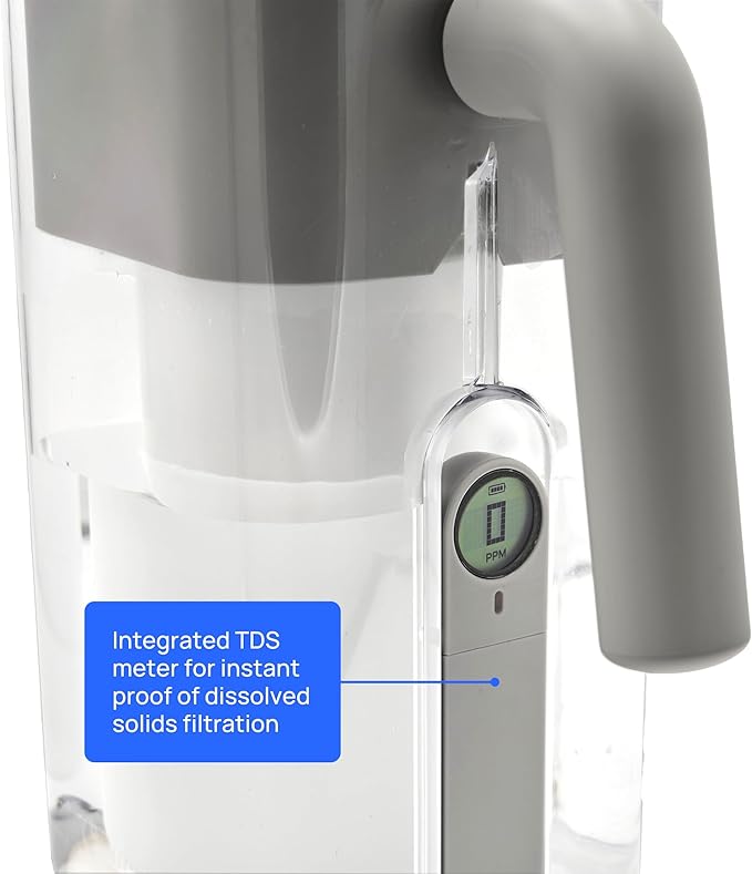 Culligan with ZeroWater Technology 12-Cup Water Filter Pitcher – Includes 5-Stage Advanced Water Filter, IAPMO Certified to Reduce Lead, Total PFAS (Forever Chemicals), Mercury, Fluoride, and Chlorine