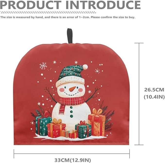 Cute Snowman Large Teapot Cover Tea Cozy for Teapot Insulated Cotton Soft Kettle Kitchen Dust Cover Designed in England Fashion Tea Pot DéCor Cover for Large Medium and Small Teapot Gift