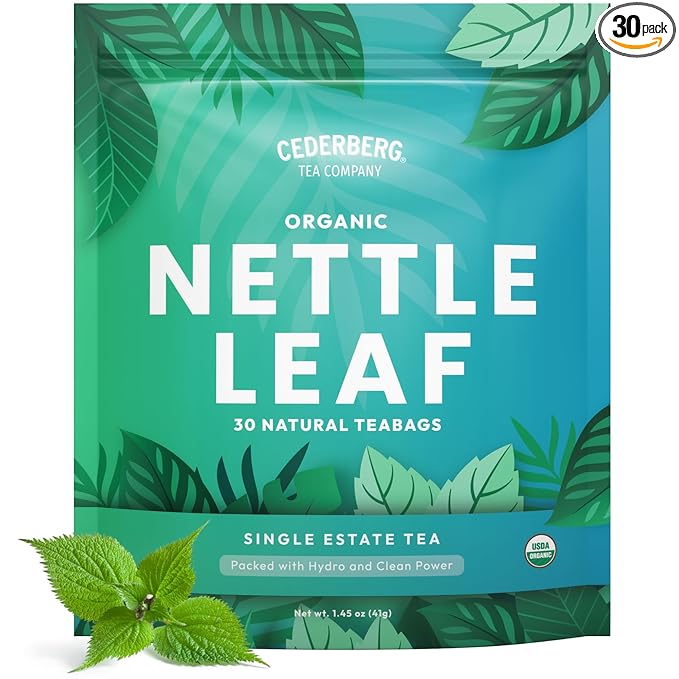 Cederberg Tea Company Organic Nettle Leaf Tea — 30 Tea Bags | Organic Herbal Tea From Single Origin | Eco-Friendly Tea Bags | Non-GMO Caffeine Free Tea With Zero Sugar