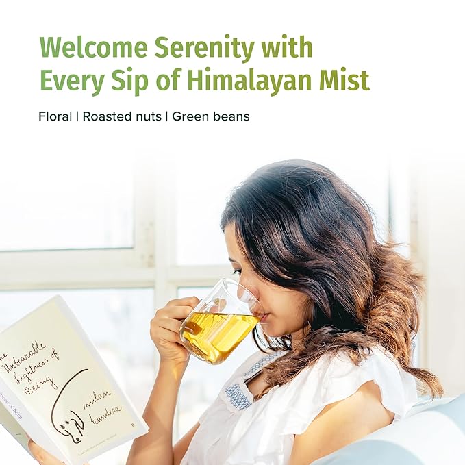 NEPAL TEA Organic Green Tea Loose Leaf - Premium USDA Certified Organic Loose Leaf Tea - Single Origin from Award Winning Family Farm in the Himalayas - 3.5Oz / 100g (Himalayan Mist)
