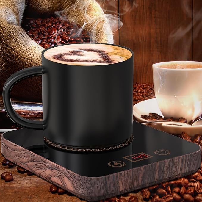 Coffee Mug Warmer for Desk with Auto Shut Off, Coffee Warmer for Desk Office Home Gifts (3 Adjustable Temp. &12 Hours Timer)