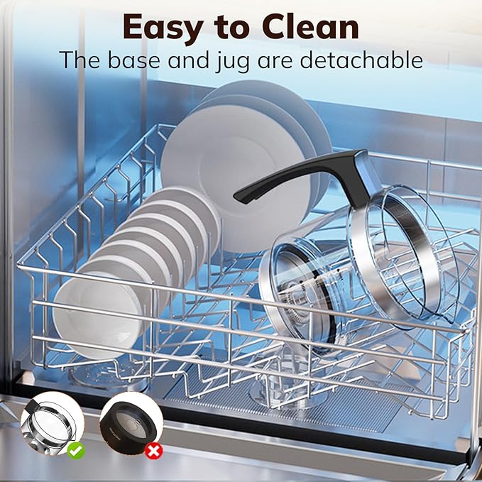 Electric Milk Frother and Steamer, 16.9oz/500ml Milk Steamer and Frother for Latte, Dishwasher Safe, BPA Free, 4 Functions, Enjoy Perfect Milk Froth in 2 Min