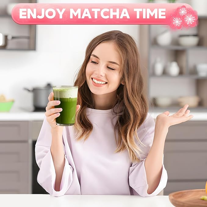 8 PCS Matcha Whisk Set, Japanese Tea Set includes Matcha Bowl Tea Making Tools Ceramic Bowl with Bamboo Whisk Matcha Kit Ceremony Gift for Matcha Lovers