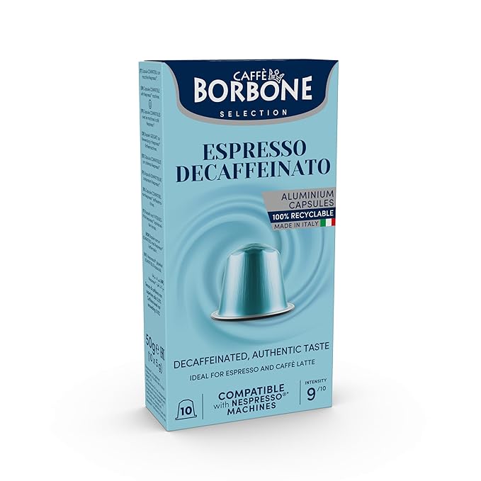 Caffè Borbone Decaffeinated Aluminum Capsules Compatible with Nespresso Original Machines, Medium Roast, 100 Count