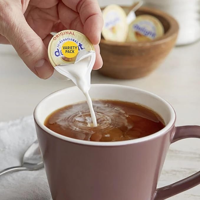 Flavored Coffee Creamer Singles Variety Pack – 30 Liquid Portions, Shelf-Stable & Non-Dairy – No Refrigeration Needed – For Hot & Iced Coffee
