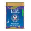 Pride of India | Blue Sapphire: Butterfly Pea Flower Tea 1 oz (28.3 gm) | 100% Pure Butterfly Pea Flower | Mild, Earthy Flavor & Subtle Floral Flavor | Premium Pyramid Nylon Tea Bags