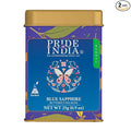 Pride of India | PACK of 2 - Blue Sapphire: Butterfly Pea Flower Tea 1 oz (28.3 gm) | 100% Pure Butterfly Pea Flower | Mild, Earthy Flavor & Subtle Floral Flavor | Premium Pyramid Nylon Tea Bags