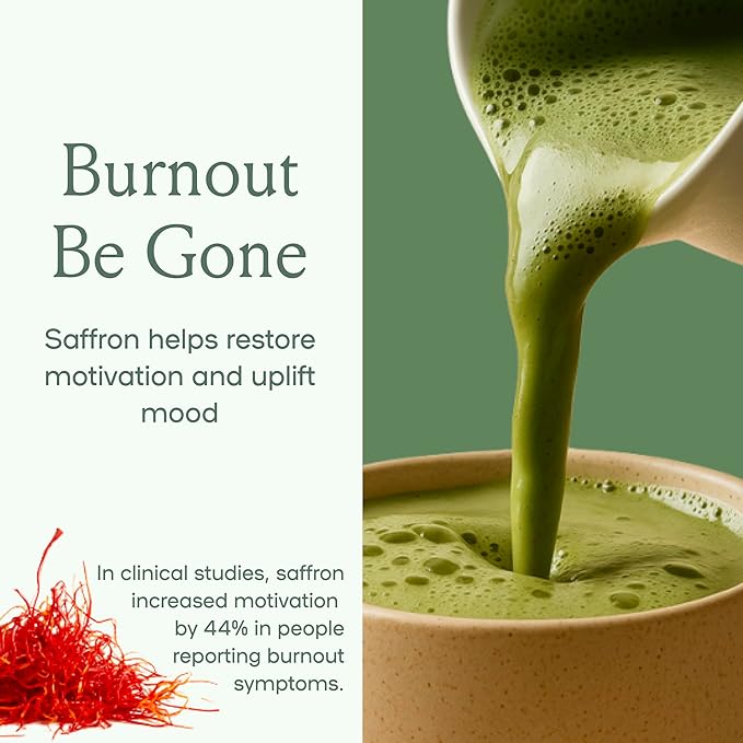 SPACE AND TIME Create - Mushroom Matcha Tea - 20 Cups of Creativity, Energy & Enhanced Mood - Organic Matcha Powder with Lions Mane, L-Theanine & Saffron