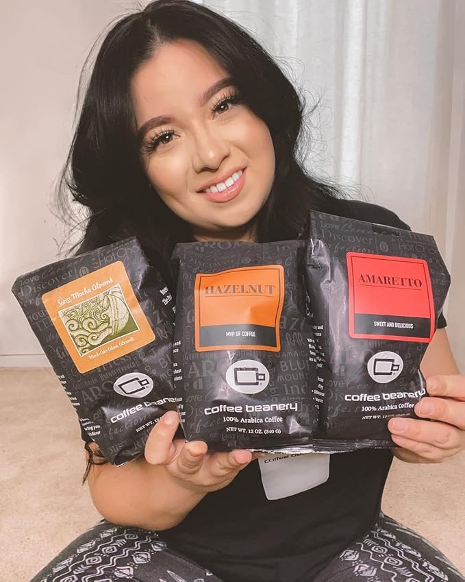 Amaretto Flavored Coffee, Specialty Arabica Coffee, Medium Roast, 12 ounce, Very Fine