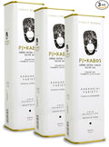 P.J. KABOS 2024/25 Harvest, High Phenolic (450+mg/kg), Premium Greek Extra Virgin Olive Oil, Kosher, Greece, Cold Extracted, 3 x 16.9 oz Tin, Koroneiki, "Family Reserve - Medium"
