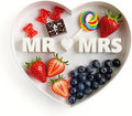 Customazible Heart Shaped Box Form Tray – Reusable Plastic for Treats, Charcuterie Boards, Cake Pops, Candy | Valentine's Day, Parties, Special Occasions - 10" & 13" (MR & MRS)