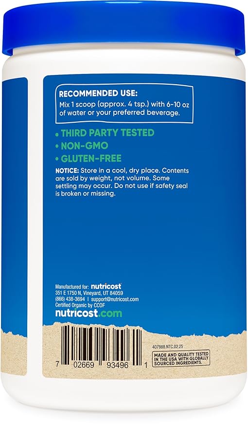 Nutricost Organic Coconut Milk Powder 1LB - Non-GMO, Certified Organic Coconut Milk Powder