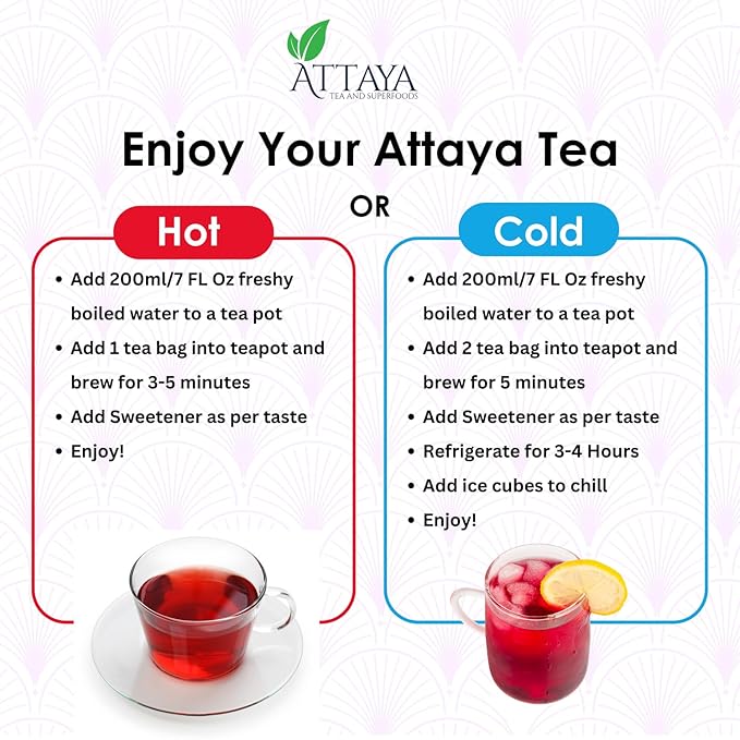 Attaya Pure Hibiscus Tea Bags, 100 Count: Premium Herbal Tea, Eco-Friendly Tea Bags, Caffeine-Free, Non-GMO, No Sugar. Hibiscus is directly sourced from Nigeria.