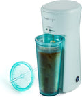 HyperChiller EHC824 Iced & Hot Coffee Maker, Adjustable Flow/Strength Lever, Includes 20 Oz. Tumbler & Reusable Straw, Compatible with Coffee Grounds, Removable, Reusable Mesh Filter, Mint