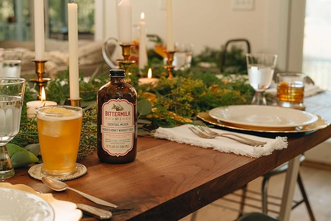 Bittermilk No.3 Smoked Honey Whiskey Sour Mix for Cocktails – Sweet and Sour Mix - Smoked Honey Syrup for Cocktails - Handcrafted Cocktail Mixer - Makes 17 Cocktails