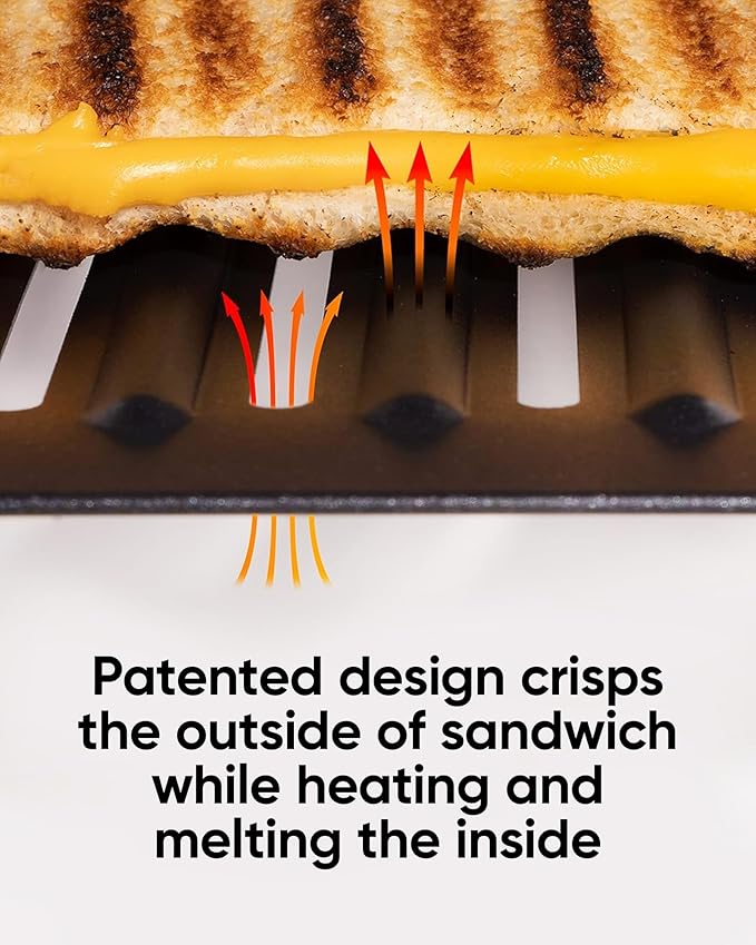 Revolution Toastie Press (Works With All Toasters) Conveniently Toast Delicious Grilled Cheeses, Quesadillas, and Paninis in Your Toaster
