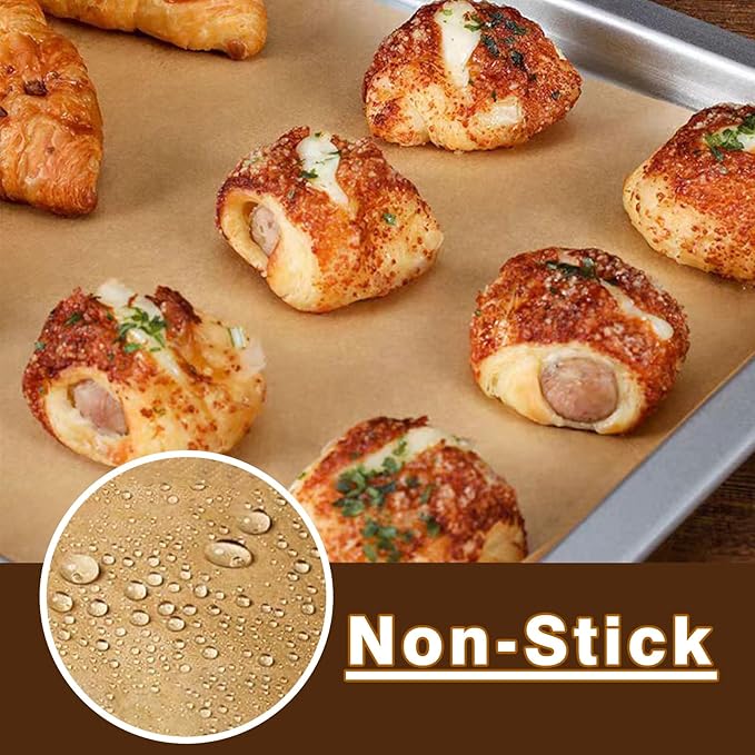 Air Fryer Liners Compatible with Emeril Lagasse 26 QT Extra Large Air Fryer, 100 PCS Unbleached Parchment Paper Disposable with 4 PCS AirFryer Oven Liners for Emeril Lagasse Accessories