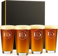 Custom Beer Glass Gifts for Men - Personalized Drinking Pint Glasses Etched for Husband, Dad, Boyfriend - Great for Valentine's, Housewarming, Birthday, Anniversary