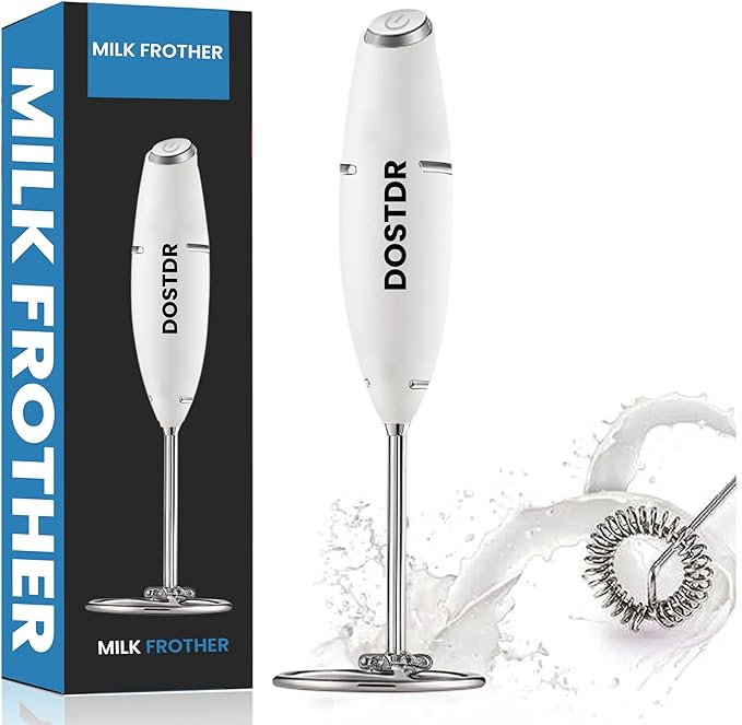 Coffee Foam Maker, Automatic Milk Frother, Handheld Wand, Drink Mixer, Stirrer, Battery-Operated, Lattes, Cappuccinos, Frothy Milk, Easy to Use, Kitchen Essential, Espresso, Milk Frother Wand