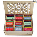 Tea Sampler Gift Box – 80 Tea Bags, 28 Flavors – White MDF Wooden Organizer – Variety Pack for Family, Friends, Coworkers