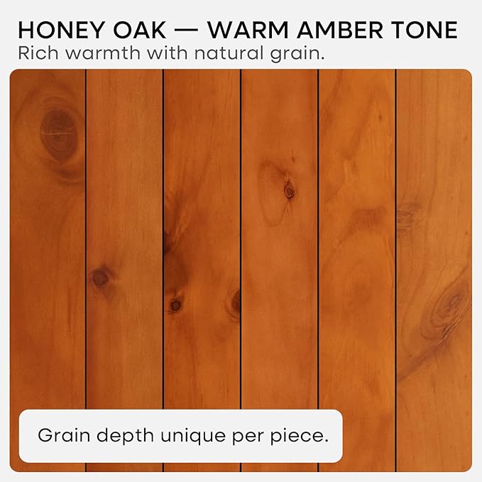 Homeforia Oak Floating Shelves 30 inch Long, High End Solid Real Wood 30inch Floating Shelves for Wall Mounted, Honey Oak Wooden 30in Floating Shelf, Heavy Duty Bracket, 30 X 6.5 X 1.75 in, Set of 4