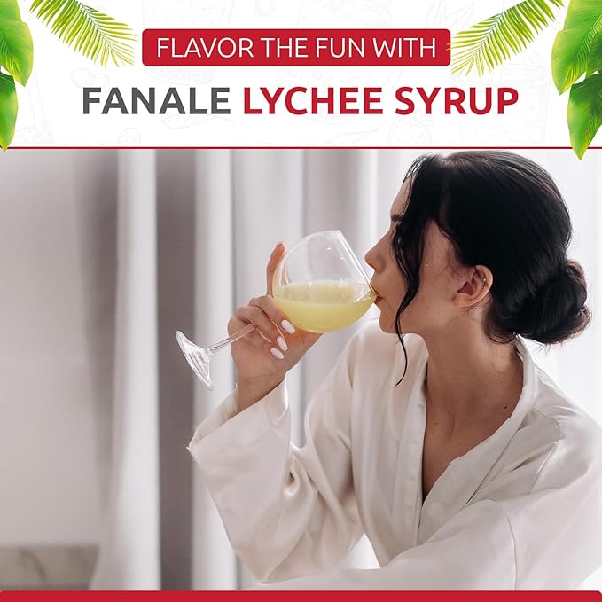 Fanale Premium Flavoring Concentrated Syrup for Bubble Tea 11 lb | Lychee Flavor Syrup | for Boba Tea, Smoothies, Slushes, Desserts | 11lb | SRP050