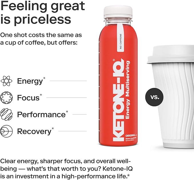Ketone-IQ Exogenous Ketone Supplement Drink – 30 Servings with 10 g Ketones per Serving | Fast Ketosis Support, Energy & Mental Focus | Sugar-Free, Salt-Free, Caffeine Free