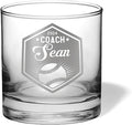 Baseball Coach Beer Glasses - Baseball Coach Gifts Personalized Coach Pint Glass Engraved Coach Award Baseball Beer Glass End of Season Gifts Coach (Baseball, Single Whiskey Gift Box)