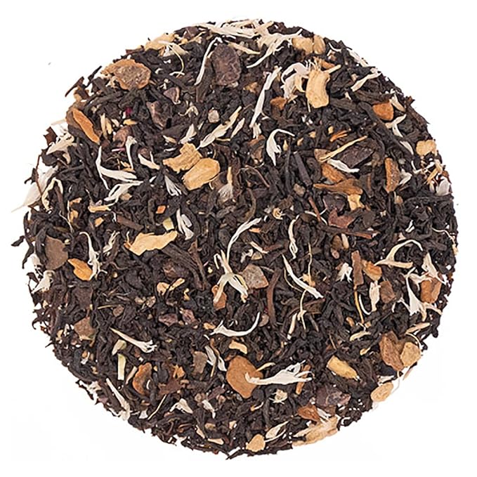 Night of the Iguana Chocolate Chai Tea - 4oz | Loose Leaf Black Tea with White Chocolate, Cinnamon, Clove, Cardamom Spices | Assam Tea Blend | Bold Spiced Chai | Serve Hot or Iced