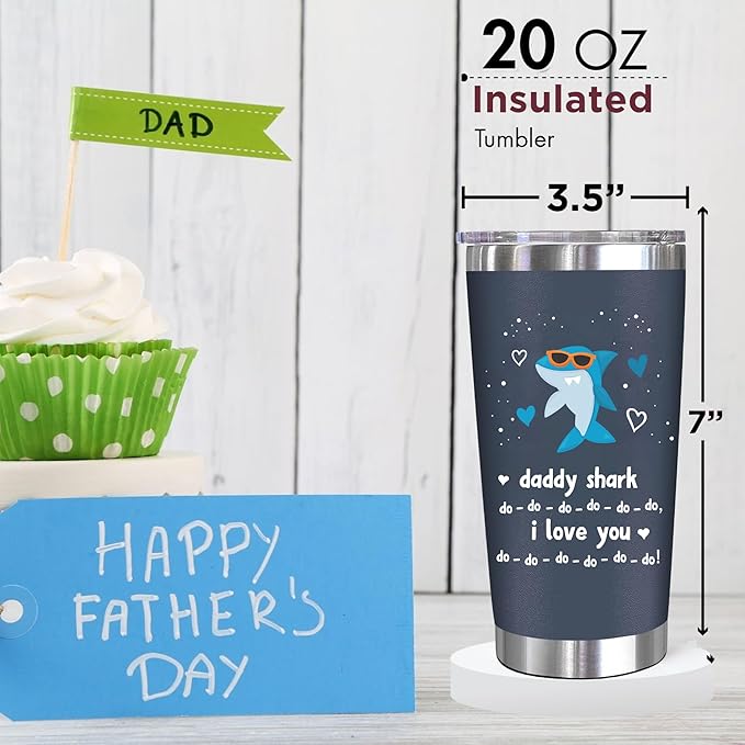 Christmas Gift For Dad - Birthday Gifts For Dad From Daughter, Son, Kids - Husband Gift - Birthday Present Ideas For Father, New Papa, Bonus Father From Daughter, Son - 20 Oz Tumbler