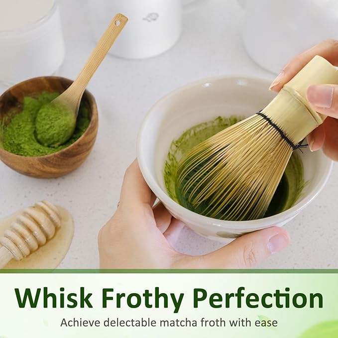 LemonRoad 16 Pcs Matcha Whisk Bulk 100 Prong Bamboo Whisk for Matcha Powder Traditional Japanese Chasen Handcrafted Organic Bamboo Stirrer Mixer Brush Authentic Ceremonial Tea Preparation Starter