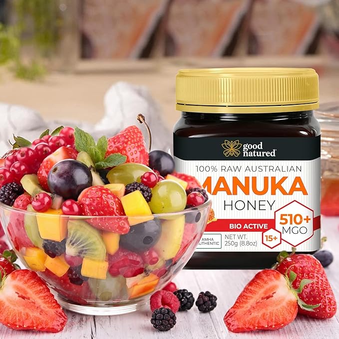 Good Natured Manuka Honey (MGO 510+) - High Grade Raw Manuka Honey Medical Grade, Non-GMO, Lab-Tested & AMHA Certified, BPA-free, 8.8 oz