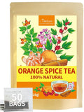 TeeLux Orange Spice Tea, Blended Rosehips with Cinnamon & Hibiscus, Refreshing & Soothing Taste, Caffeine Free, 50 Count