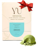 Yu Tea Decaf Organic Sencha Green Tea Powder, 30 Instant Packets | Rich in Antioxidants, EGCG, & L-Theanine | Pure Japanese First Harvest Leaf | Caffeine-Free & Unsweetened | Single Serve Sticks