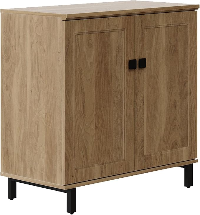Buffet Sideboard Cabinet Farmhouse Modern Storage Cabinet with Adjustable Shelves for Kitchen, Coffee Bar, Living Room, Oak