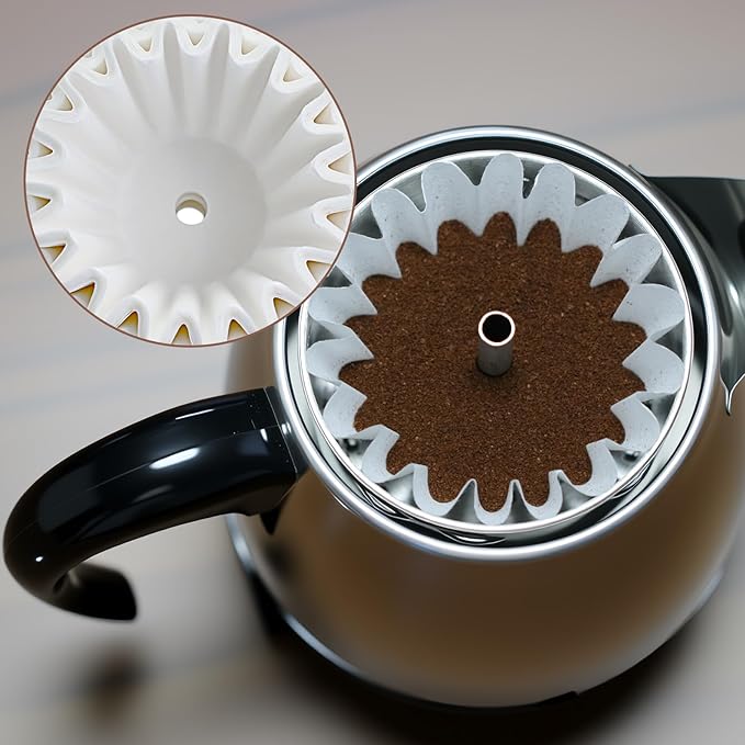 Percolator Coffee Filters Compatible with Farberware Coffee Percolator, 150 Pcs White Perforated Filter for Farberware 8/12 Cup Coletti 12 Cup Elite Gourmet EC812