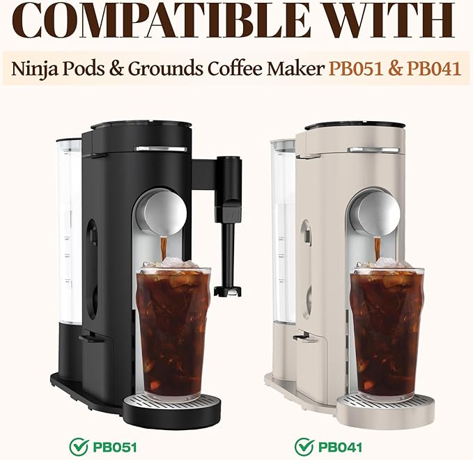 Disposable Coffee Paper Filter, 150 PCS Unbleached Coffee Filters Compatible with Ninja Pod & Grounds Specialty Single-Serve Coffee Maker, Paper Filters for Ninja PB051 PB041 Coffee Maker