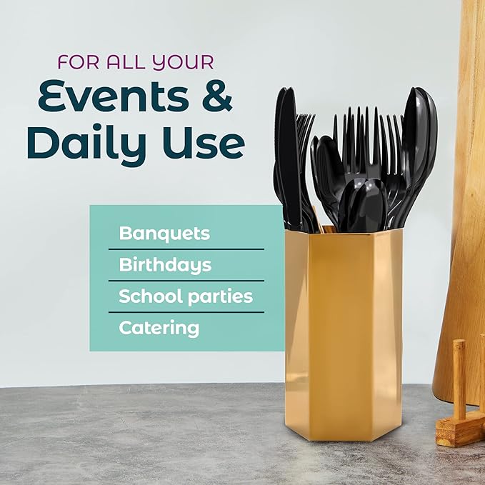 Plastic Forks Heavy Duty - Forks Plastic Disposable Utensils - Cutlery For Parties, Celebrations And Events Pack Of 500