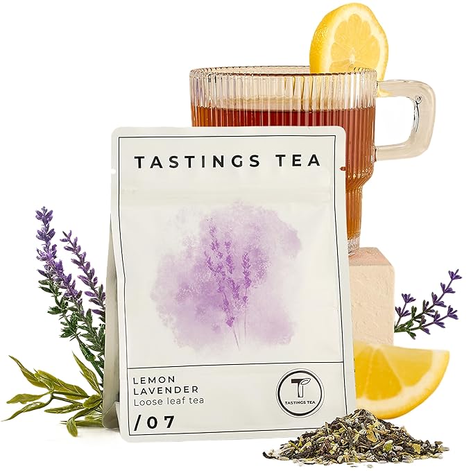 Tastings Tea Lemon Lavender Blend - 2.2oz Loose Leaf | Medium Caffeine Levels