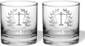 Alterd Industries Lawyer Gifts - Attorney Gift lawyer gifts for Men Court Case women office Whiskey Glasses Decanter Scales of Justice Law Office (Pair of 11oz Whiskey Glasses, Scales of Justice)