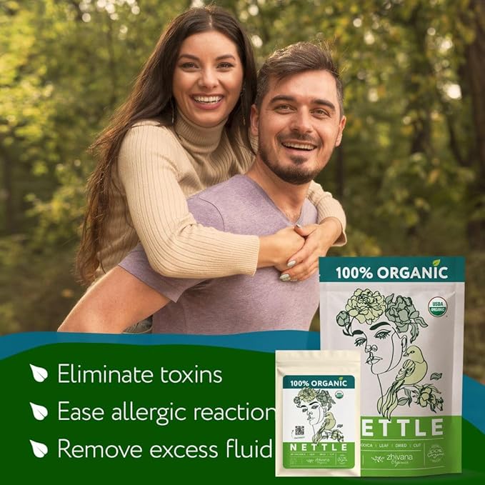 Super Value Pack 5 LB - Organic Stinging Nettle Leaf Tea - Allergy Relief, Fluid Balance - Support Hair, Skin