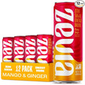 Zevia Zero Sugar Energy Drink, Mango Ginger, 12 oz Cans (12-Pack) – Naturally Sweetened, Zero Calorie Sugar Free Energy - Non-GMO Project Verified, Gluten-Free, Vegan
