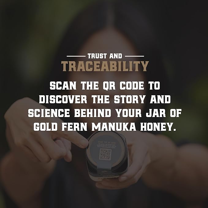 Gold Fern Honey - Raw New Zealand Manuka Honey Medical Grade | 8.8oz Monofloral MGO 400+ | Pure, Natural, Unpasteurized, Unfiltered Superfood, Traceable from Hive to Hand.