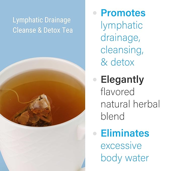 Bruizex Lymphatic Natural Herbal Tea, Lymphatic Drainage, Ginger Blend for Lymphatic System Health, Post Surgery Recovery Liposuction, BBL, Tummy Tuck, Lipedema & Lymphedema, 30-Pack